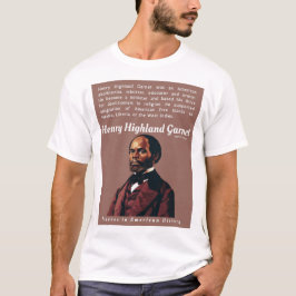 Henry Highland Garnet-figuren in de Amerikaanse ge T-shirt