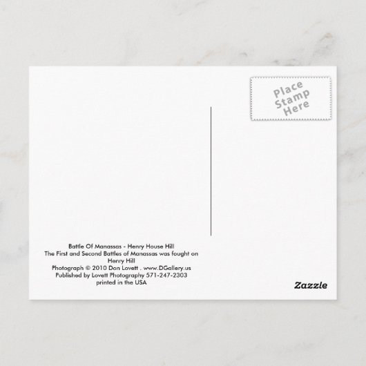 Henry House Hill Briefkaart (Achterkant)