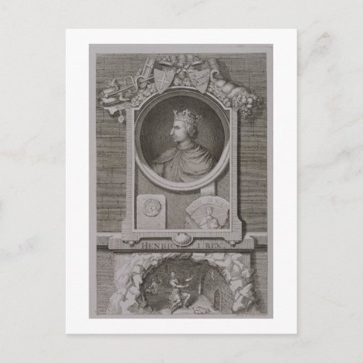 Henry I (1068-1135) King of England from 1100, eng Briefkaart (Voorkant)