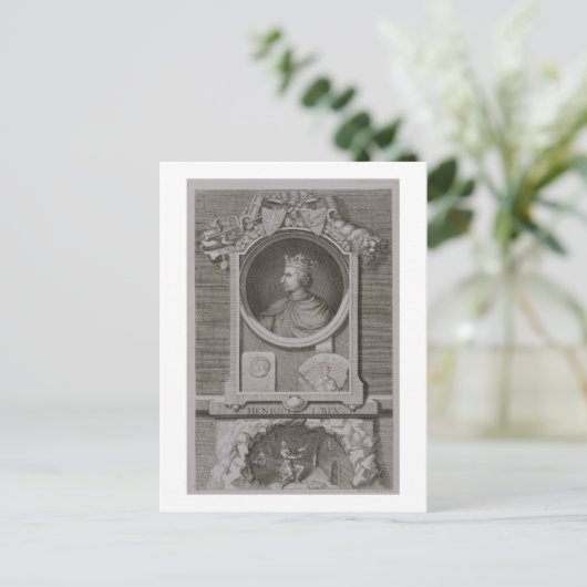 Henry I (1068-1135) King of England from 1100, eng Briefkaart (Staand voorkant)