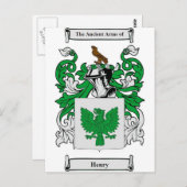 Henry (Iers) wapenschild Briefkaart (Voorkant / Achterkant)