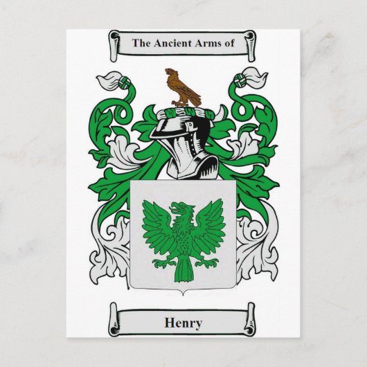 Henry (Iers) wapenschild Briefkaart (Voorkant)
