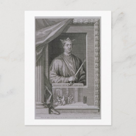 Henry II (1133-89) King of England from 1154, from Briefkaart (Voorkant)