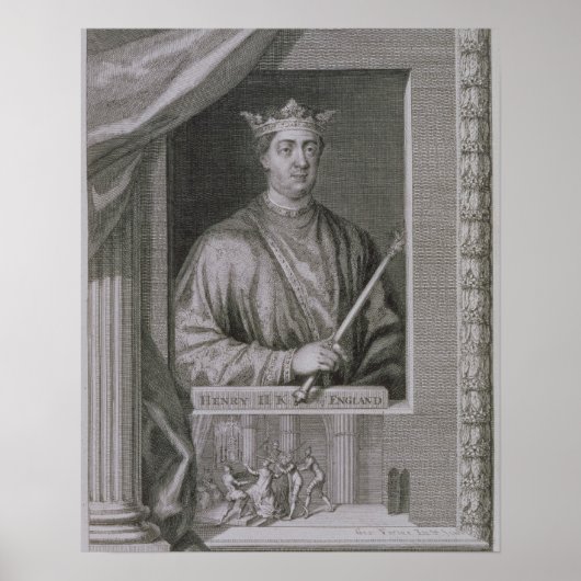 Henry II (1133-89) King of England from 1154, from Poster (Voorkant)