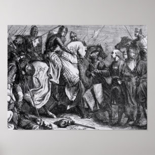 Henry III bij de strijd om Lewes, 14 mei 1264 Poster