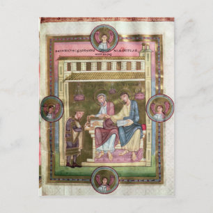 Henry III met de Apostles Simon en Jude Briefkaart