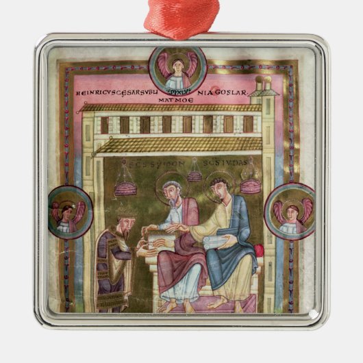 Henry III met de Apostles Simon en Jude Metalen Ornament (Voorkant)