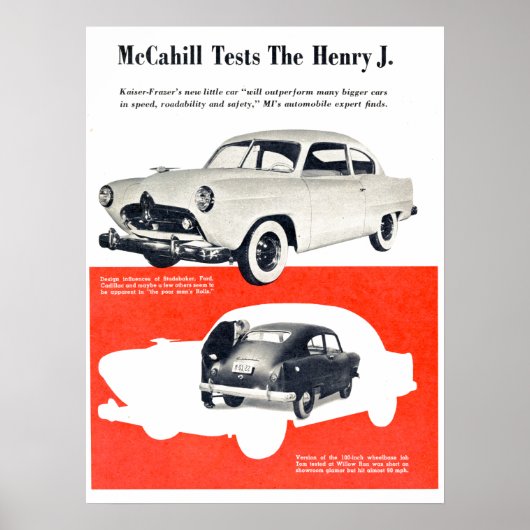 Henry J Automobile 1950 Poster (Voorkant)
