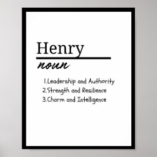 Henry, jongen gepersonaliseerde naam definitie poster