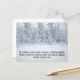 Henry Longfellow Inspirerend citaat "Doe het goed" Briefkaart