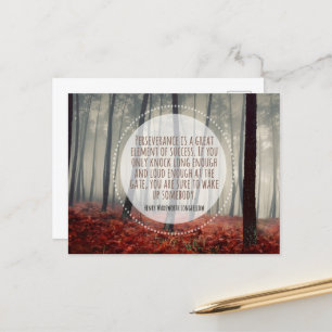 Henry Longfellow Inspirerend citaat volharding Briefkaart