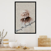 Henry Longfellow Kaart 1860 Poster (Keuken)