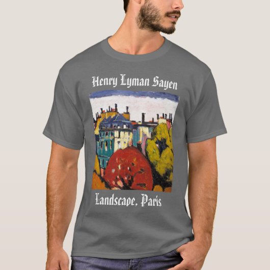 Henry Lyman Sayen die het Landschap Parijs T-Shirt (Voorkant)