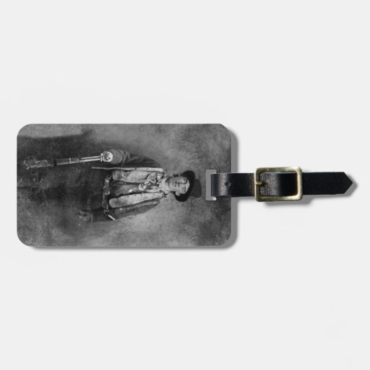 Henry McCarty Billy, het Outlaw Kind van het Oude  Bagagelabel (Voorkant horizontaal)