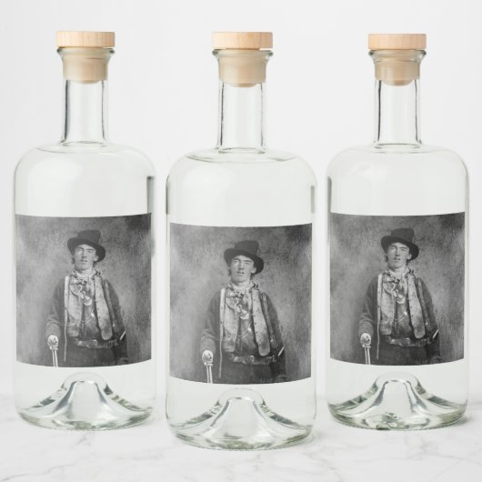 Henry McCarty Billy, het Outlaw Kind van het Oude  Likeurfles Etiket (Flessen)