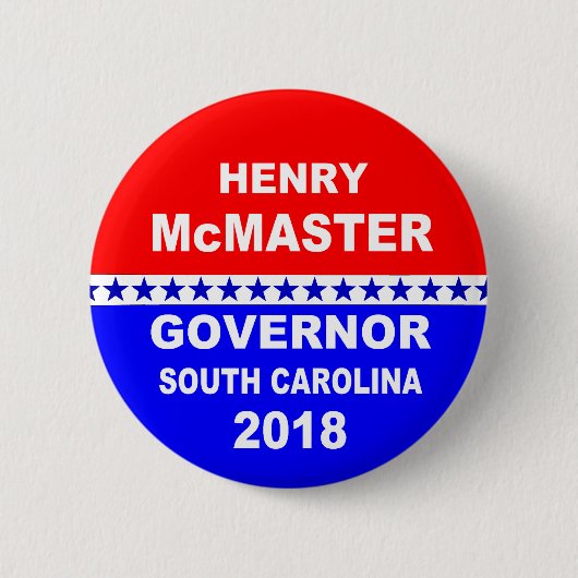 Henry McMaster Governor South Carolina 2018 Ronde Button 5,7 Cm (Voorkant)