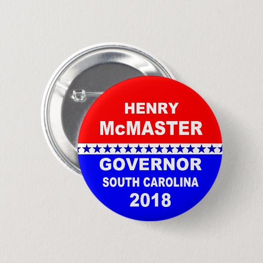 Henry McMaster Governor South Carolina 2018 Ronde Button 5,7 Cm (Voorkant /achterkant)