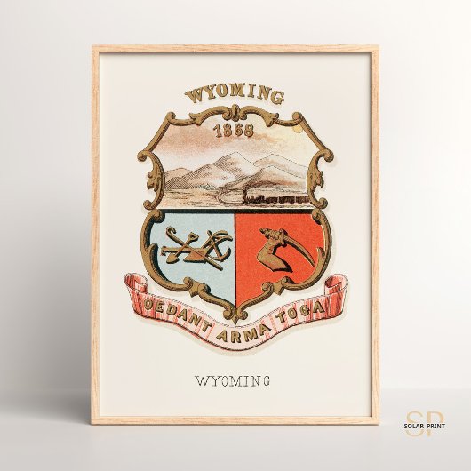 Henry Mitchell Wyoming Territory Coat of Arms Poster