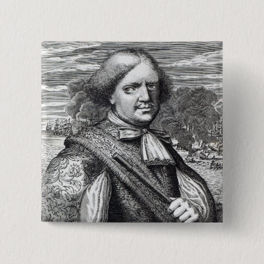 Henry Morgan, 1678 Vierkante Button 5,1 Cm (Voorkant)