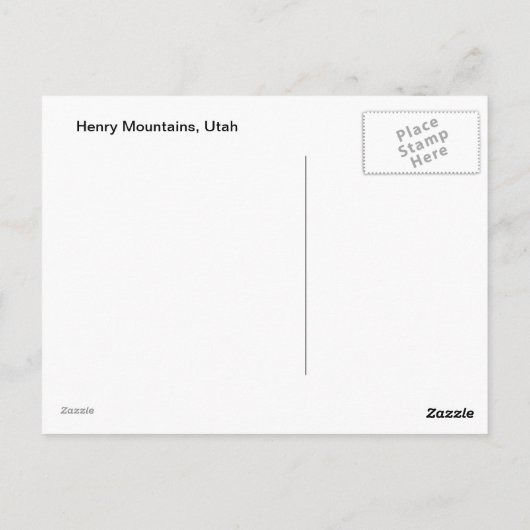 Henry Mountains Briefkaart (Achterkant)