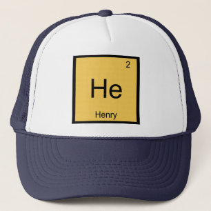 Henry  Naam Chemie Element Periodiek Systeem Trucker Pet