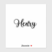 Henry Naam - Handgeschreven kalligrafie Sticker (Vel)