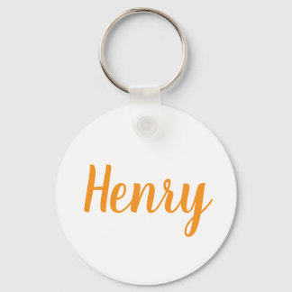 Henry name Metal ring keychain