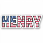 Henry Name Vorname USA Sticker Stickerset (Voorkant)