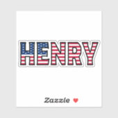 Henry Name Vorname USA Sticker Stickerset (Vel)