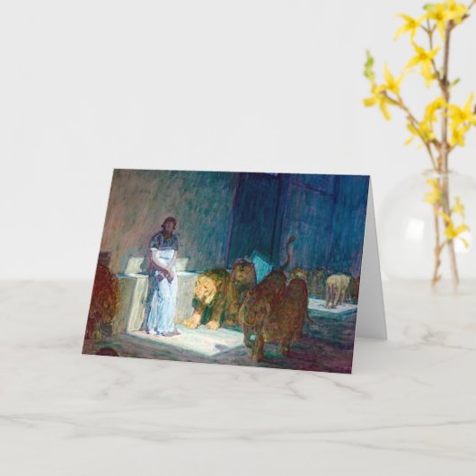 Henry Ossawa Tanner Daniel in the Lions' Den Postc Kaart (Gele Bloem)