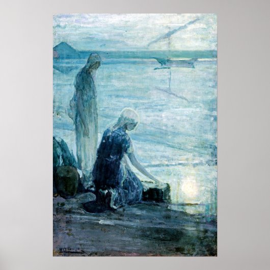 Henry Ossawa Tanner Moses in de Bullrushes Poster (Voorkant)