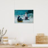 Henry Ossawa Tanner Study voor Christus en Nicodem Poster (Keuken)