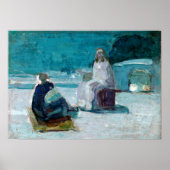 Henry Ossawa Tanner Study voor Christus en Nicodem Poster (Voorkant)