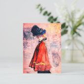 Henry Somm - legant in Red Cape Briefkaart (Staand voorkant)
