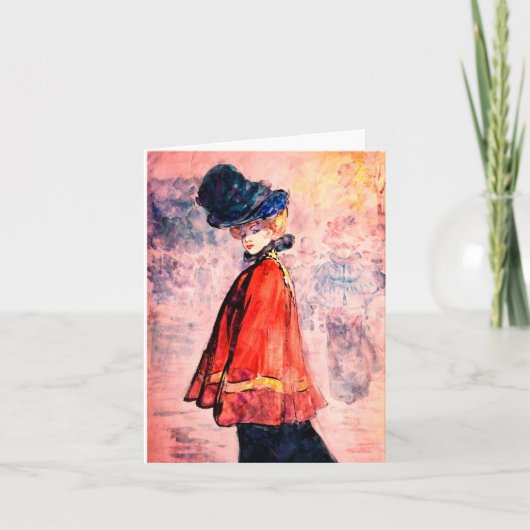 Henry Somm - legant in Red Cape Kaart (Voorkant)