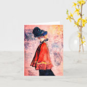 Henry Somm - legant in Red Cape Kaart (Gele Bloem)