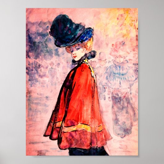 Henry Somm - legant in Red Cape Poster (Voorkant)