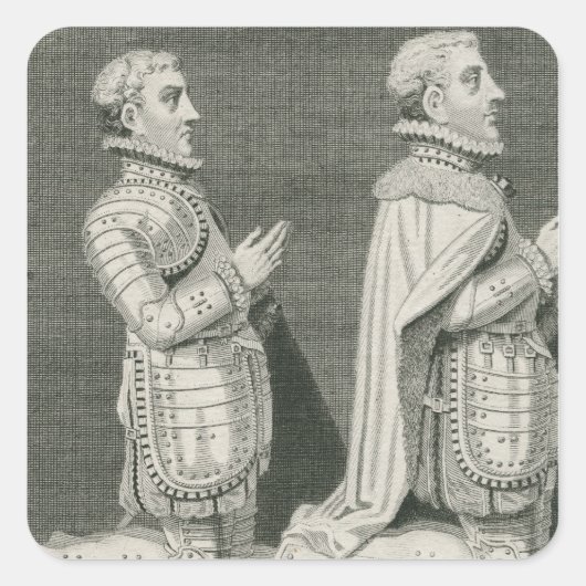 Henry Stuart, Lord Darnley en zijn broer Vierkante Sticker (Voorkant)