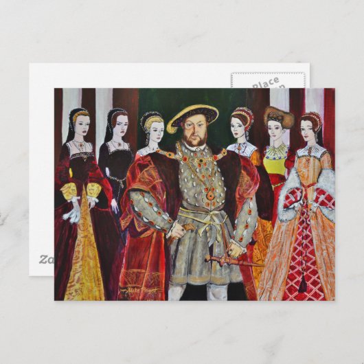 Henry The Aachtste en Zijn Zes Wives Briefkaart (Voorkant / Achterkant)