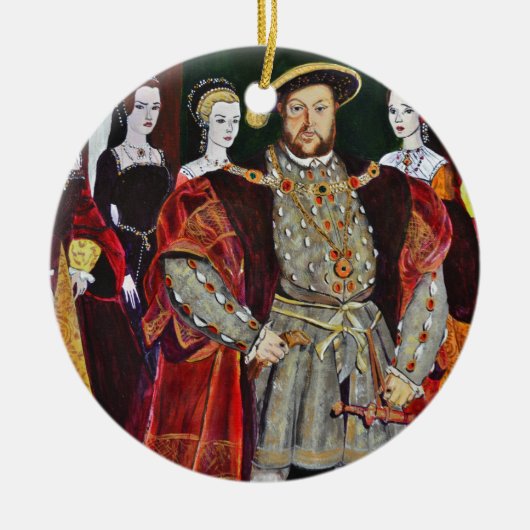 Henry The Aachtste en Zijn Zes Wives Keramisch Ornament (Voorkant)