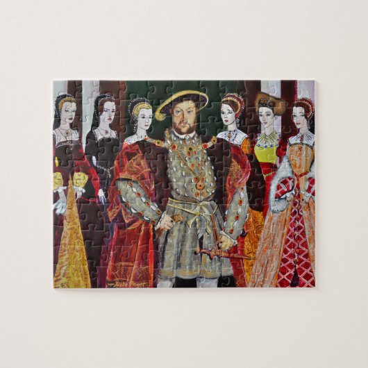 Henry The Aachtste en Zijn Zes Wives Legpuzzel (Horizontaal)