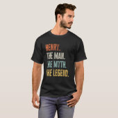 Henry the Best, Man Myth Legend, Grappig Beste Naa T-shirt (Voorkant volledig)