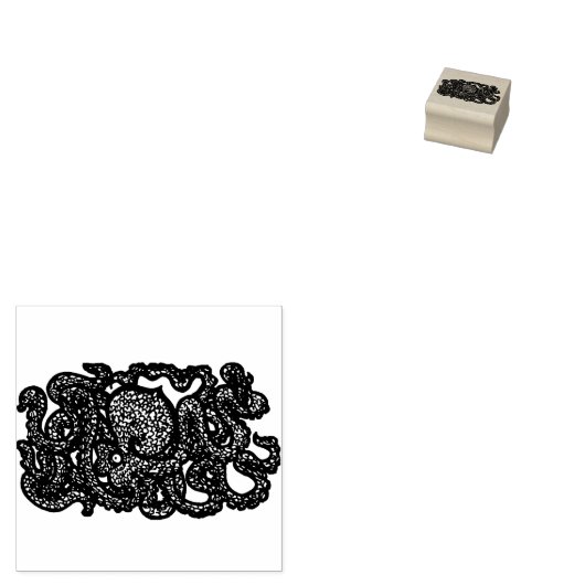 Henry the Happy Octopus Rubber Stamp Rubberstempel (Gestempeld)