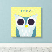 Henry the Owl Canvas Afdruk (Insitu (Houten vloer))