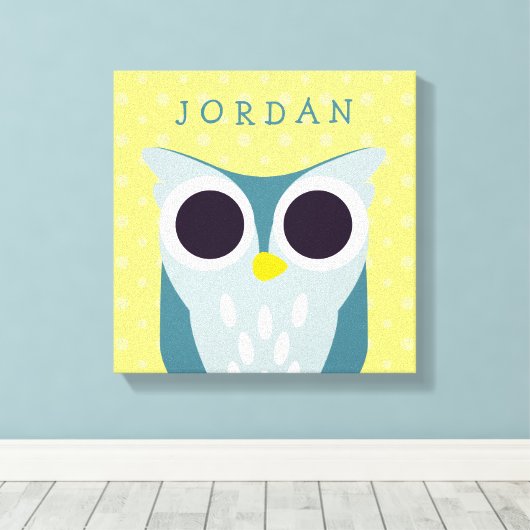 Henry the Owl Canvas Afdruk (Insitu (Houten vloer))
