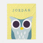 Henry the Owl Fleece Deken (Voorkant)