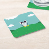 Henry the Owl Kartonnen Onderzetters (Schuin)
