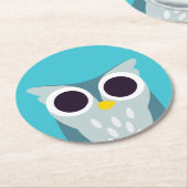 Henry the Owl Ronde Kartonnen Onderzetter (Gebogen)