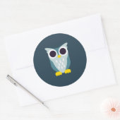 Henry the Owl Ronde Sticker (Envelop)