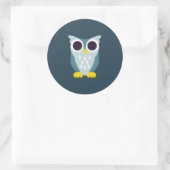Henry the Owl Ronde Sticker (Tas)